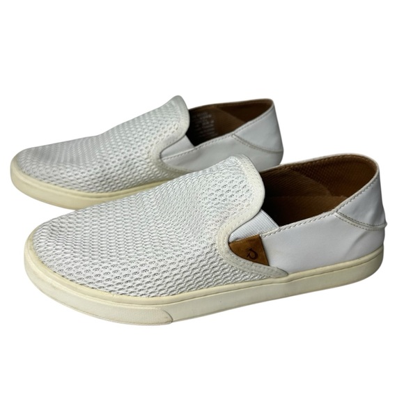 OluKai Shoes - Olukai Women's Pehuea Slip-On Shoes Mesh Breathable White/Cream Sneakers Size 8